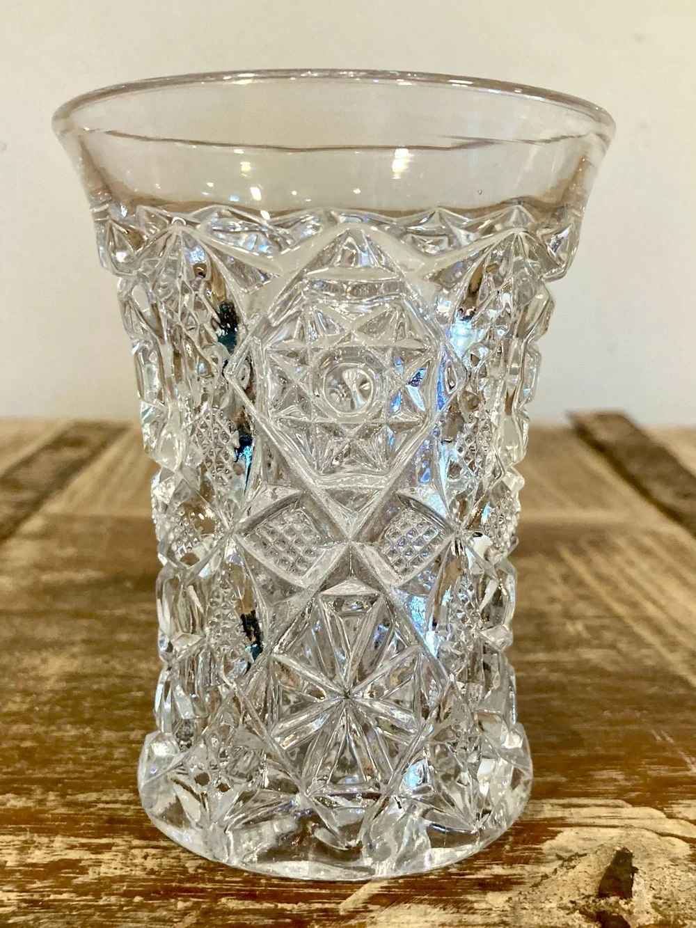 Fostoria Rosby Clear 8 Oz Flat Tumbler Flared Shape Pressed Glass